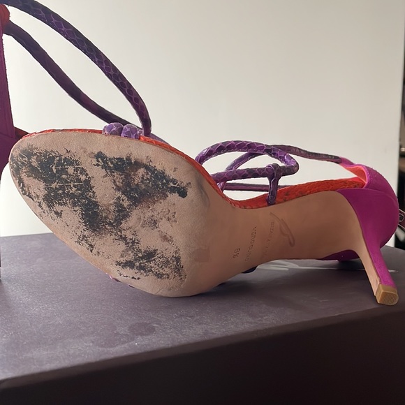 BRIAN ATWOOD Estefania Tricolor Snake Heels 8.5 - Picture 4 of 6